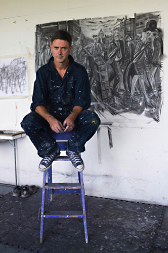 Ed gray in his studio in mile end