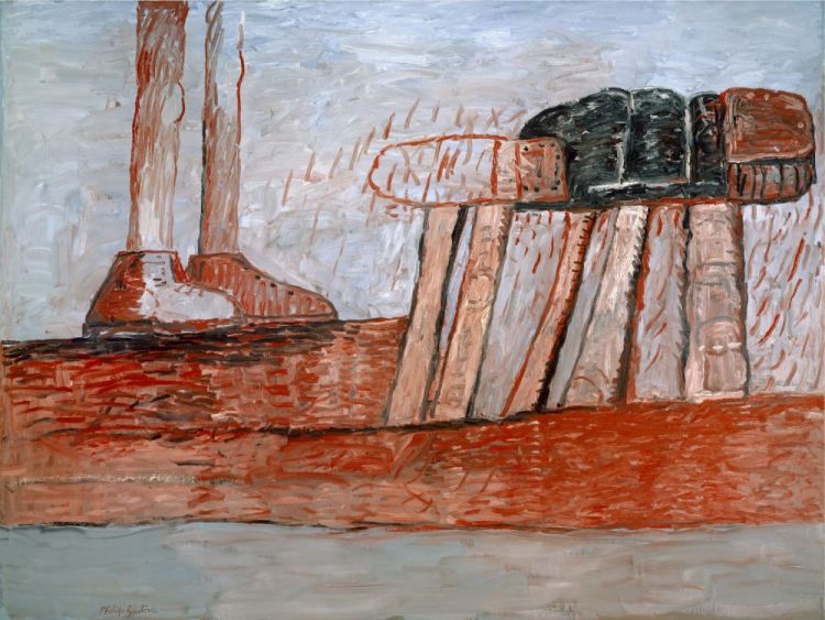 Guston lower level 1975 oil on canvas 74 x 98 5 in 171 x 185 cm